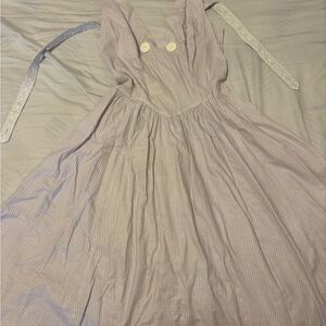 Gunne Sax Lavender Striped Dress